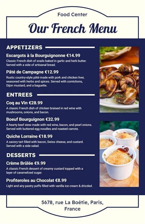 Typical French Menu Items at Craig Alston blog