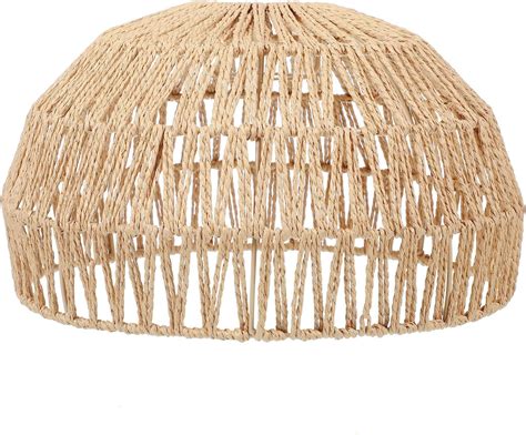 GANAZONO Wicker Lamp Shade Bamboo Woven Chandelier Lampshade Rattan ...