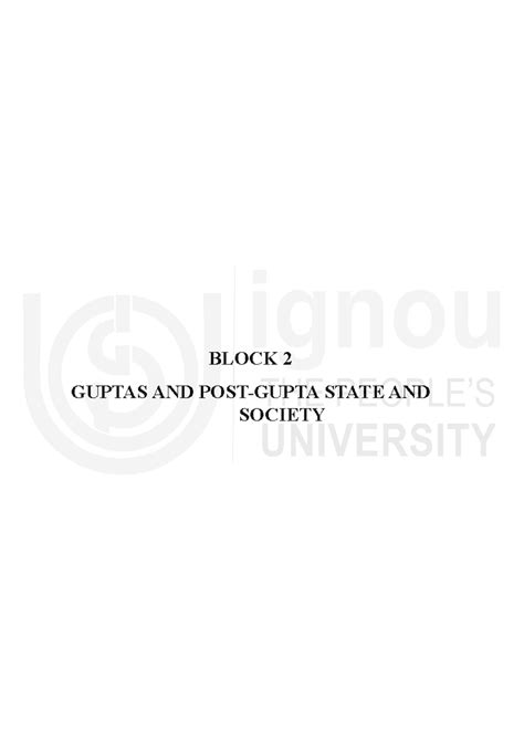 "Block-2: The Guptas and Post-Gupta State & Society Analysis" - Studocu
