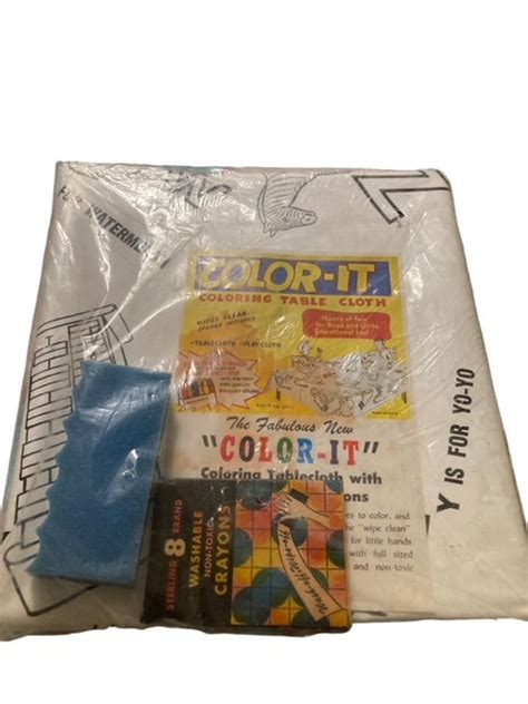 Colouring Table Cloth Plastic Table Cloth Crayons Childs - Etsy