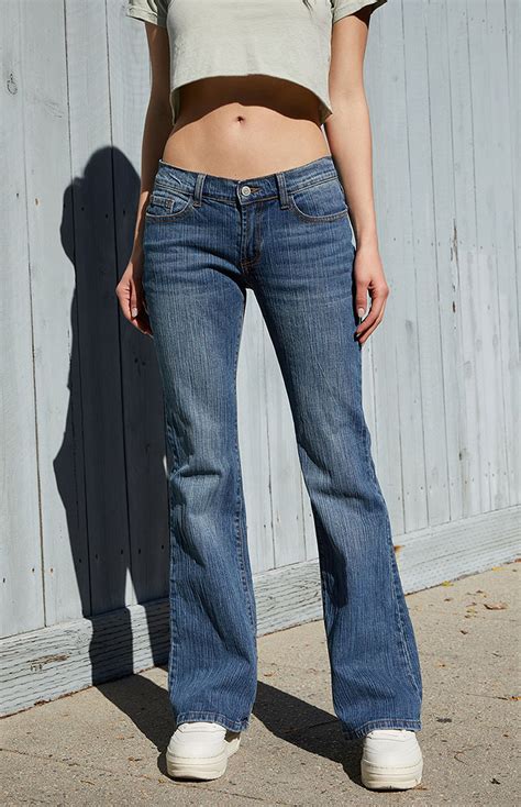John Galt Dark Blue Brielle Bootcut Low Rise Jeans | Pacsun