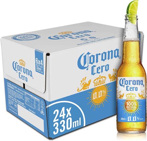 Corona Cero Alcohol Free Lager Beer 24 pack bottle, 0% ABV : Amazon.co ...