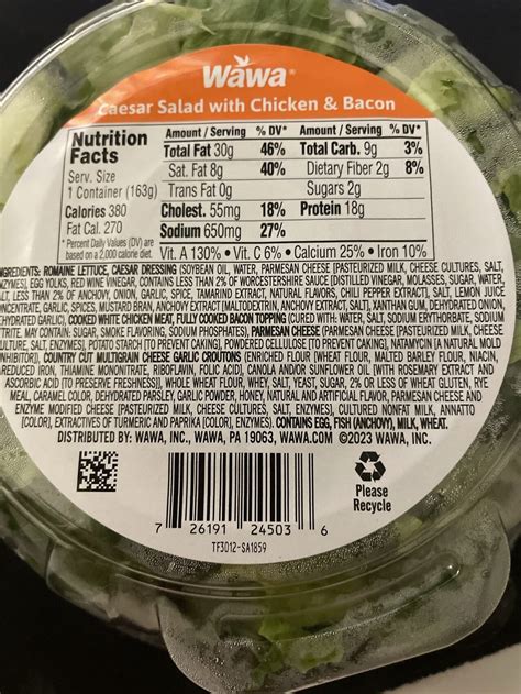 Caesar Salad With Chicken & Bacon - Wawa