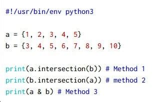 Image result for Python Set Examples