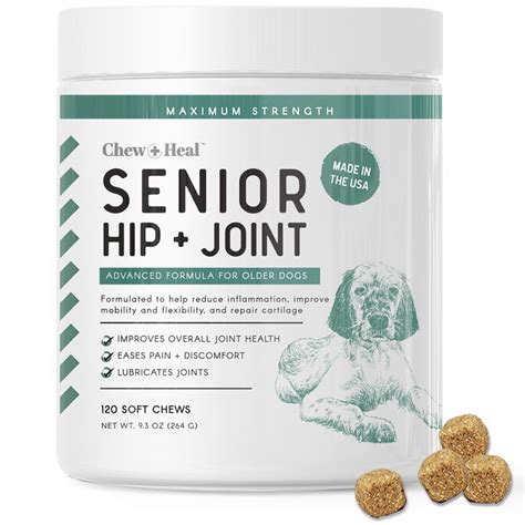 Questions and Answers about CHEW + HEAL Senior Hip & Joint Dog Supplement