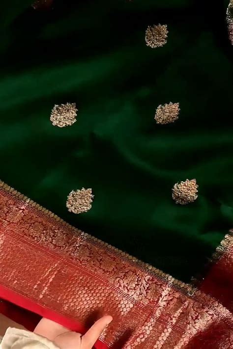 Ruby Green Silk Saree – Mayasilk
