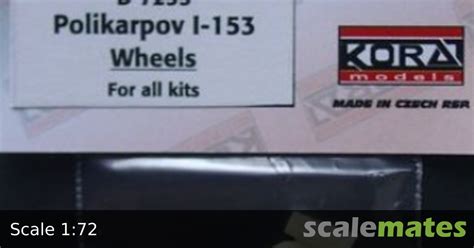 Polikarpov I-153 wheels, Kora Models D7255 (2013)
