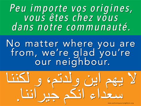 Welcome Your Neighbors – No matter where you are from, we're glad you ...