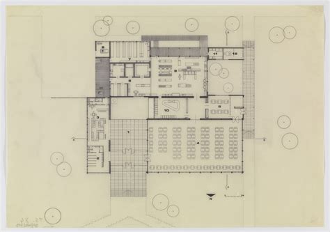 Munio Gitai Weinraub. Kibbutz Kfar Masaryk, Israel (Floor plan). 1962 ...