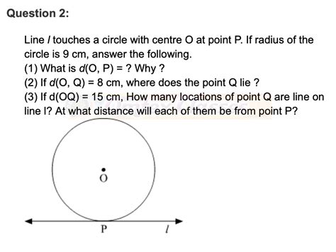 Education: Problem Set 3, Circle, Maths II, SSC 10th Standard, Maharashtra,