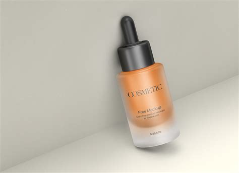 Frosted Cosmetic Dropper Bottle Mockup | Free PSD Templates