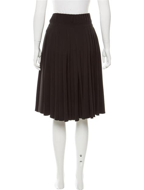 Prada Pleated Knee-Length Skirt - Clothing - PRA155513 | The RealReal