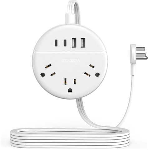 Amazon.com: Flat Extension Cord 10 ft, NTONPOWER Flat Plug Power Strip ...