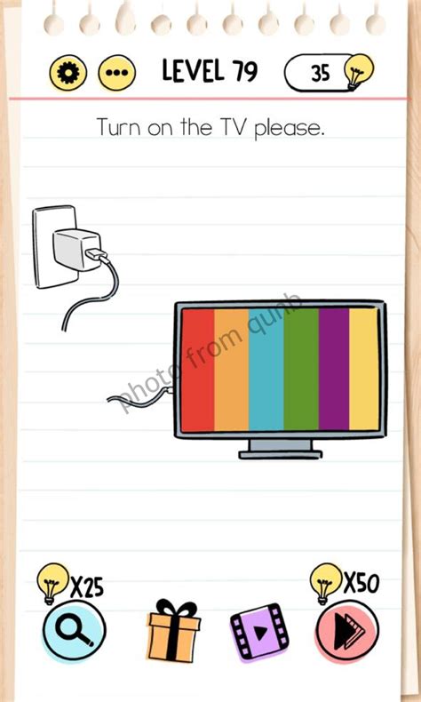 Brain Test Level 79 Turn on the TV please Answers Solutions - qunb
