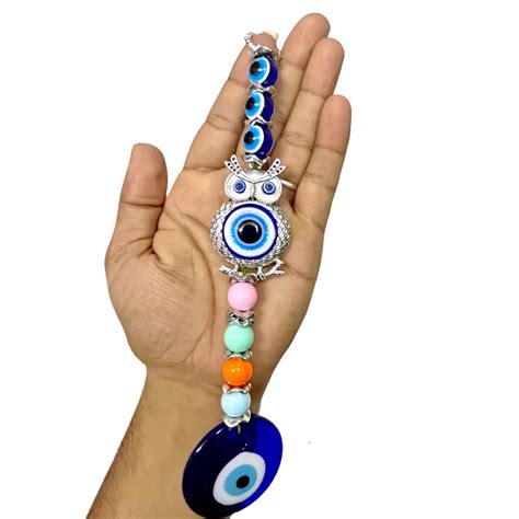 Buy DT DECTONE Feng Shui Owl Evil Eye Nazar Battu Hanging for Car, Home ...