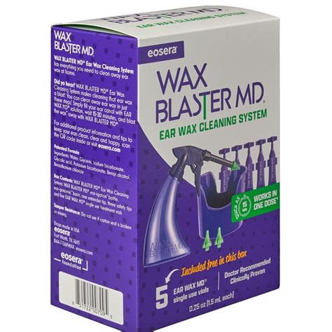 eosera WAX BLASTER MD, Ear Wax Cleaning Kit System with Drops (1 each ...