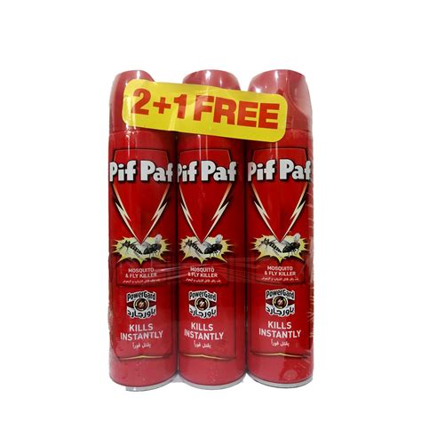 Pif Paf Mosquito & Fly Killer PowerGard Kills Instantly 400 x 3 ml 2+1 ...