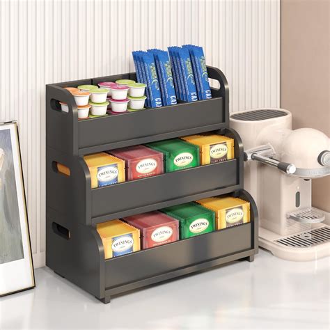 Wisuce Tea Holder for Tea Bags Organizer - Black Bamboo Tea India | Ubuy
