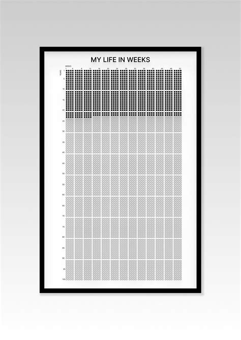 My Life in Weeks: 100 Years of Life in Weeks Calendar (with EASY Print ...