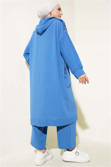 Ayrobin Two-Piece Suit with Shoulder Epaulets and Long Cardigan in ...