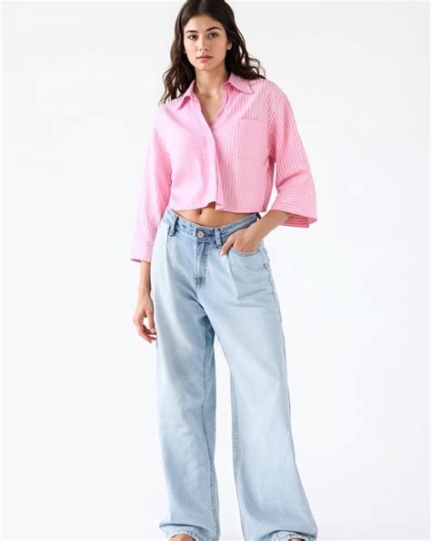Adia PINK STRIPED LINEN SHIRT PINKSTRIPE – OUTCAST