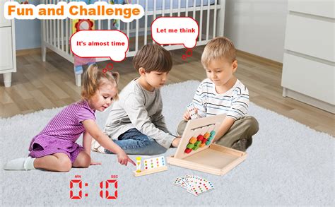 Simxen Preschool Learning Toys Slide Puzzle Color & Shape Matching ...