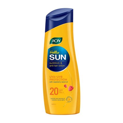 Joy Anti Tan Sunscreen Lotion for Body with SPF 20 PA++ (300ml) | Tan ...