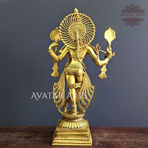 Krishna Statue in Brass for Home Temple – Avatar Arts