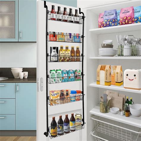 Amazon.com: COOLFXEND Over the Door Pantry Organizer,6-Tier Pantry Door ...