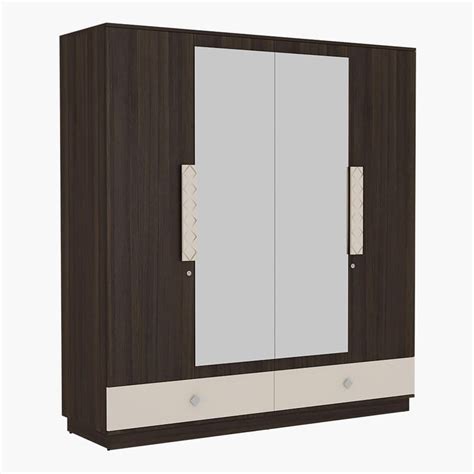 Buy Spectra Brown Hinged Four Door Wardrobe from Home Centre at just ...