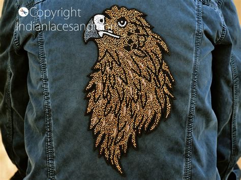 Buy Handcrafted Beaded Eagle Sew on Denim Jackets Shirts Patches Online ...