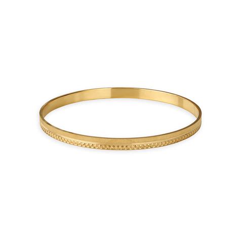 Textured Glossy Gold Bangle