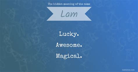 Lam Last Name Origin