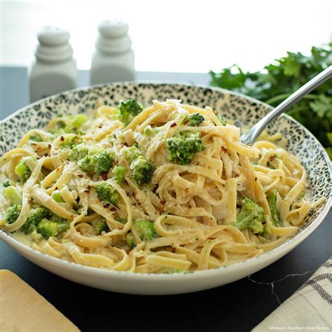 Broccoli Fettuccine Alfredo - melissassouthernstylekitchen.com