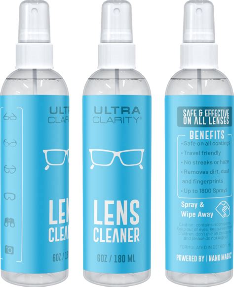 ULTRA CLARITY Eyeglass Lens Cleaning Spray 3-Pack - Professional Grade ...