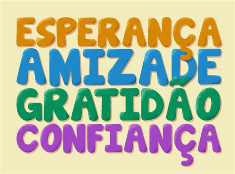 Colorful friendship words in Brazilian Portuguese. Translation - Hope ...