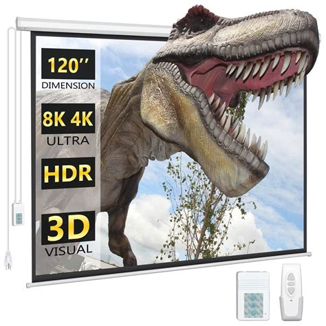 Buy Electric Projector Screen with Remote, DINAH 120 inch Projector ...
