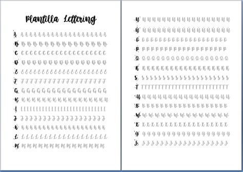 Plantillas de Lettering para Imprimir Gratis | PDF y Word