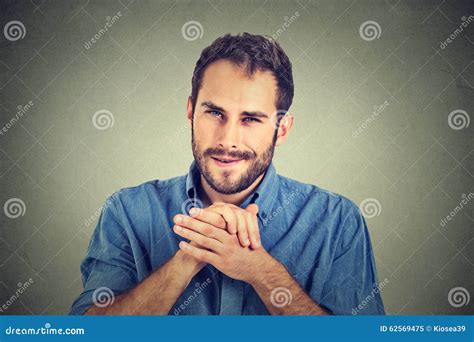 Sneaky Scheming Young Man Plotting Something Royalty-Free Stock ...