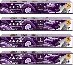 ALU ALU 9 Meter (Pack of 4) Thick 11 Micron Aluminium Foil, Keeps Food ...