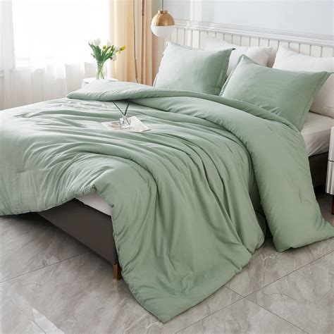 Litanika California King Comforter Set Sage Green - 3 Pieces Cal King ...