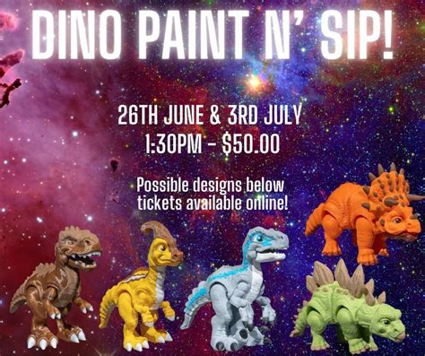 School Holidays Dino Paint N Sip, 154-158 East Street, Rockhampton, QLD ...