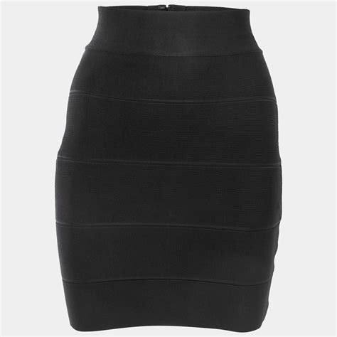 Herve Leger Black Knit Bandage Mini Skirt XXS Herve Leger | The Luxury Closet