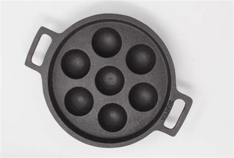 Cast Iron Paniyarakal/Paddu pan/Uniiyappam Chatti Pre-Seasoned ...