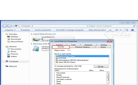 Advanced Security Setting for Local Disk C 的图像结果