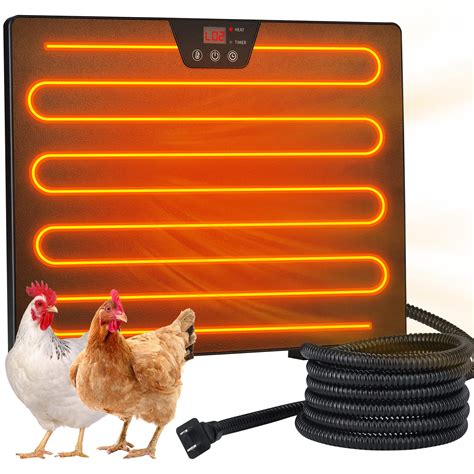 Buy Kesfitt Chicken Coop Heater,Radiant Heat Chicken Heater with 5 ...