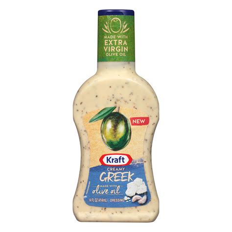 Kraft Creamy Greek Made with Olive Oil Dressing - Shop Salad dressings ...