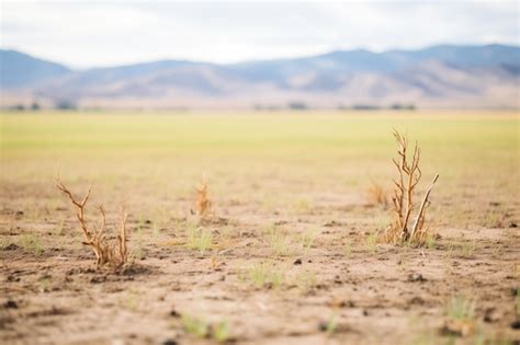 Scorched grassland after a drought | Premium AI-generated image