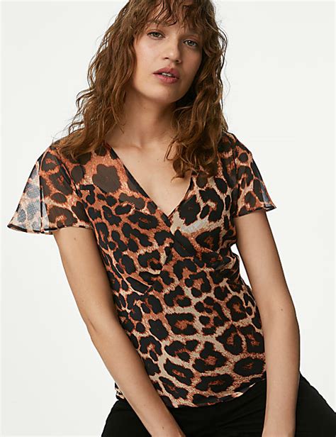 Buy Animal Print V-Neck Top at Marks & Spencer
