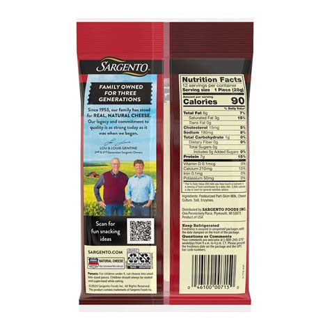 SARGENTO Low Moisture Part-Skim Mozzarella String Cheese, 12 ct - Shop ...